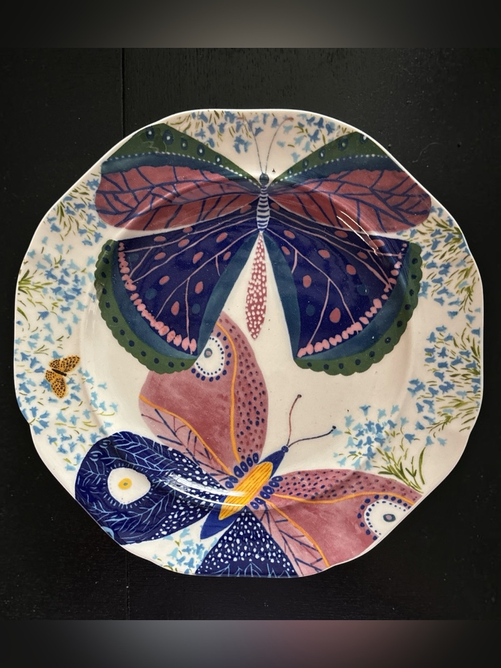 Anthropologie Paule Marrot Francaise Butterfly Plate